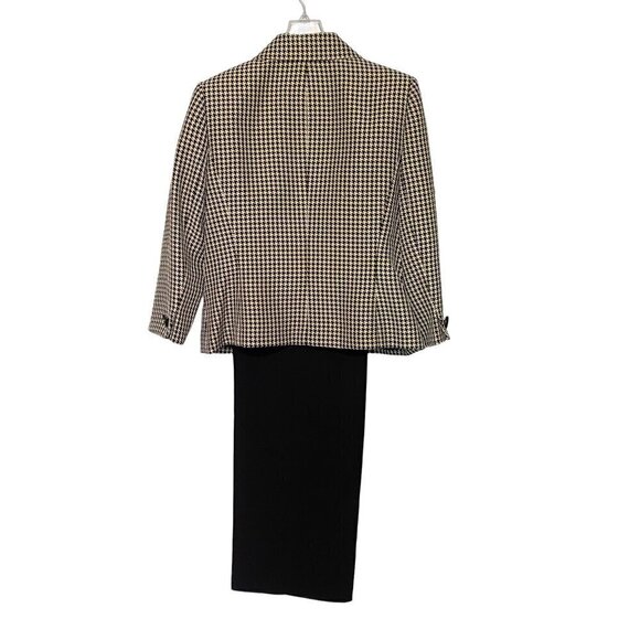 Suit Studio 2 PC Suit Houndstooth Blazer with Black Pants Women’s Size 10P NWT - Picture 15 of 15